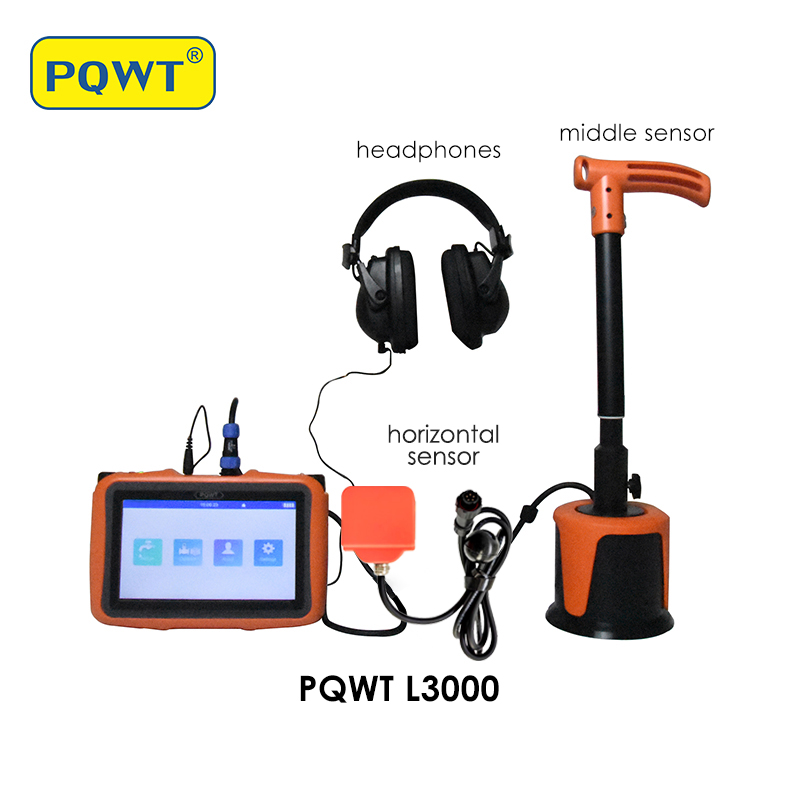 PQWT L3000 Plumbing Solution Bathroom Wall Leak Finder Front Yard Pipe Underground Water Leak Detect