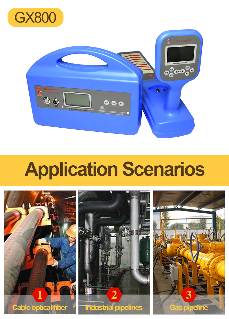 PQWT-GX700/800/900 Pipe Cable Locator  Underground Pipe Locator Detection depth of 8 meters