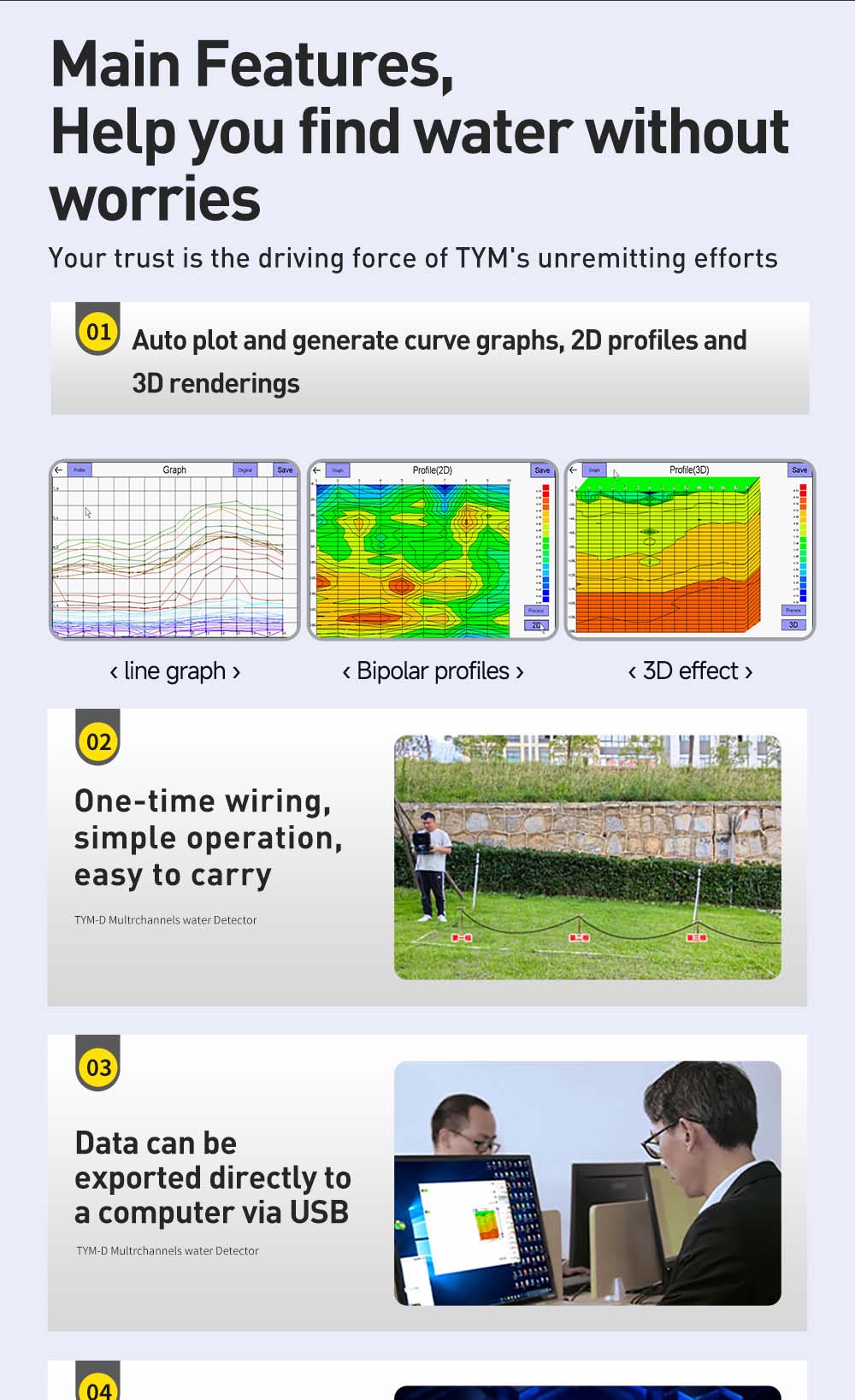 TYM-D Multi channel groundwater detector